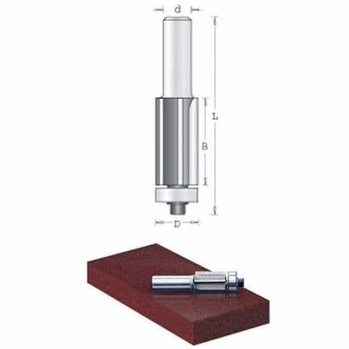 Amana Tool 57186 4 Flute Flush Trim 3/4 Diameter 1/2 Shank - Ace Tool Group - Amana Tool