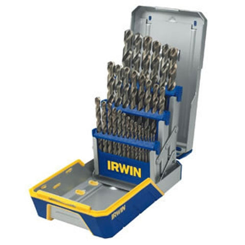 Irwin 3018002 Drill Bit Set M35 Cobalt Alloy Steel Steel 29-Piece - Ace Tool Group - Irwin