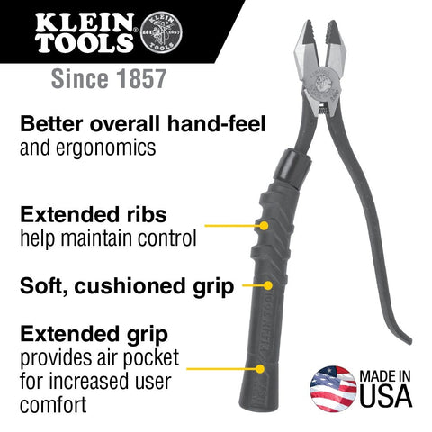 Klein M2017CSTA Slim-Head Ironworker's Pliers, 9 in. - Ace Tool Group - Klein