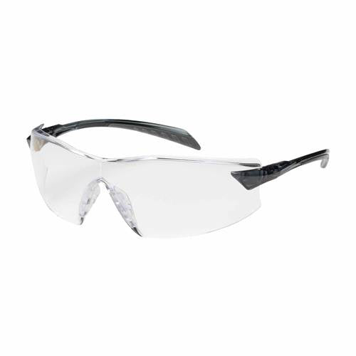 PIP 250-45-0020 Radar Eyewear, Clear Polycarbonate Lens, Anti-Scratch And Anti-Fog, Rimless, Gray Bayonet Temples, Non-Slip Nose Pads And Temple Tips, -12 Pack - Ace Tool Group - Protective Industrial Products