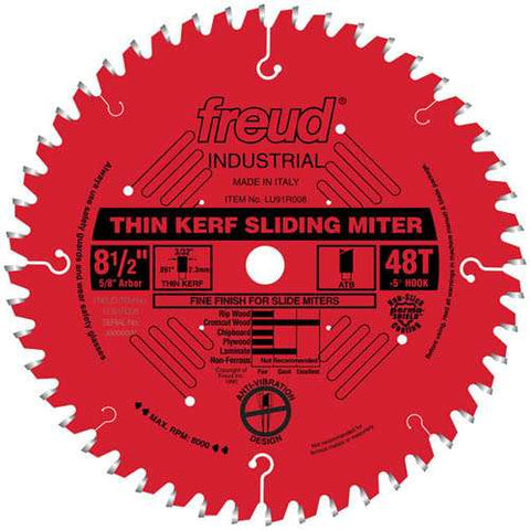Freud Tools 8-1/2"Thin Kerf Sliding Compound Miter Saw Blade - Ace Tool Group - Freud