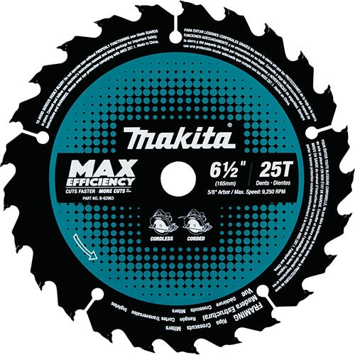 Makita B-62963 6-1/2 in. 25T C.T. Circular Saw Blade - Ace Tool Group - Makita