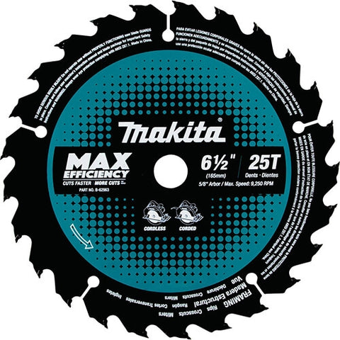 Makita B-62963 6-1/2 in. 25T C.T. Circular Saw Blade - Ace Tool Group - Makita