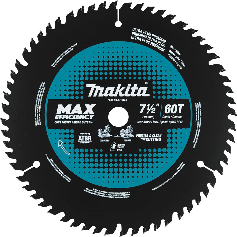 Makita E-11134 7-1/2in. 60T CT Miter Saw Blade - Ace Tool Group - Makita