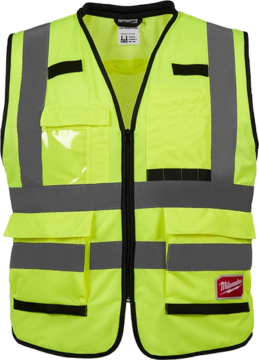 Milwaukee 48-73-5081 High Visibility Yellow Performance Safety Vest - S/M (CSA) 12 Pack
