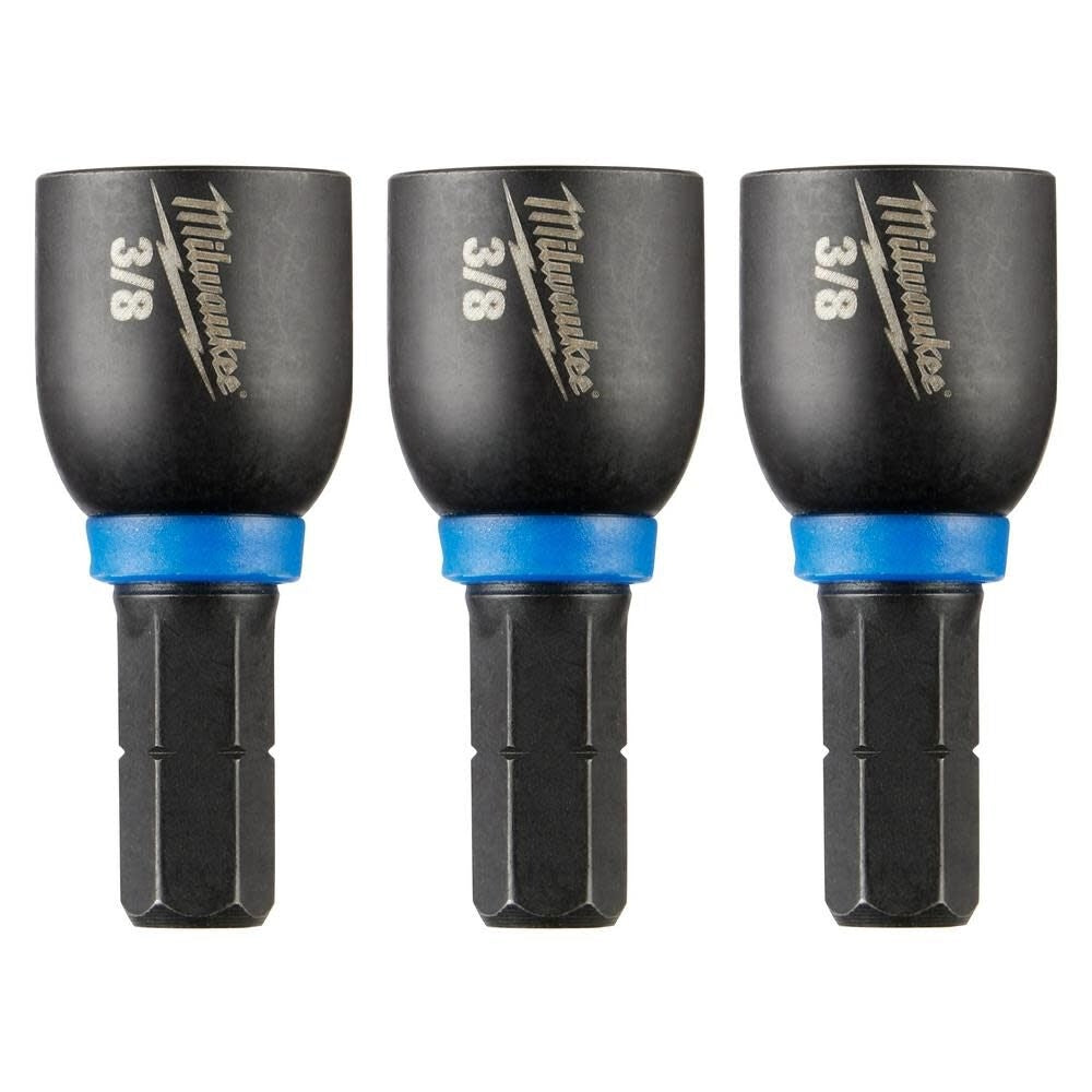 Milwaukee 49-66-4515 SHOCKWAVE Impact Duty 3/8" Insert Magnetic Nut Driver 3PK - Ace Tool Group - Milwaukee