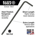 Klein BL20 5/16 in. Hex Key with L-Style Ball End - Ace Tool Group - Klein