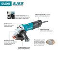 Makita 5" SJSÃ¢â€žÂ¢II Angle Grinder, 15 AMP, 11,500 RPM., 5/8"-11, no lock-off, lock-on, paddle switch - Ace Tool Group - Makita