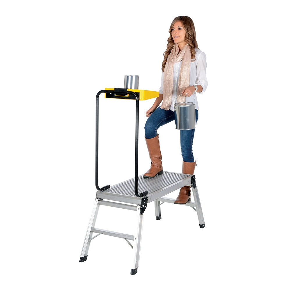 Vestil Alum Folding Step Platform W/Tray 15x35 - Ace Tool Group - Vestil