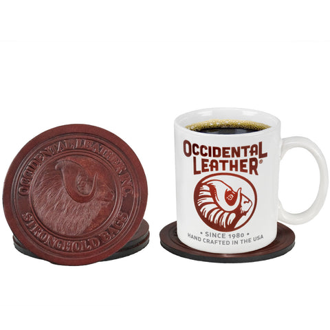 Occidental 6025 Coasters - Set of Four - Ace Tool Group - Occidental Leather