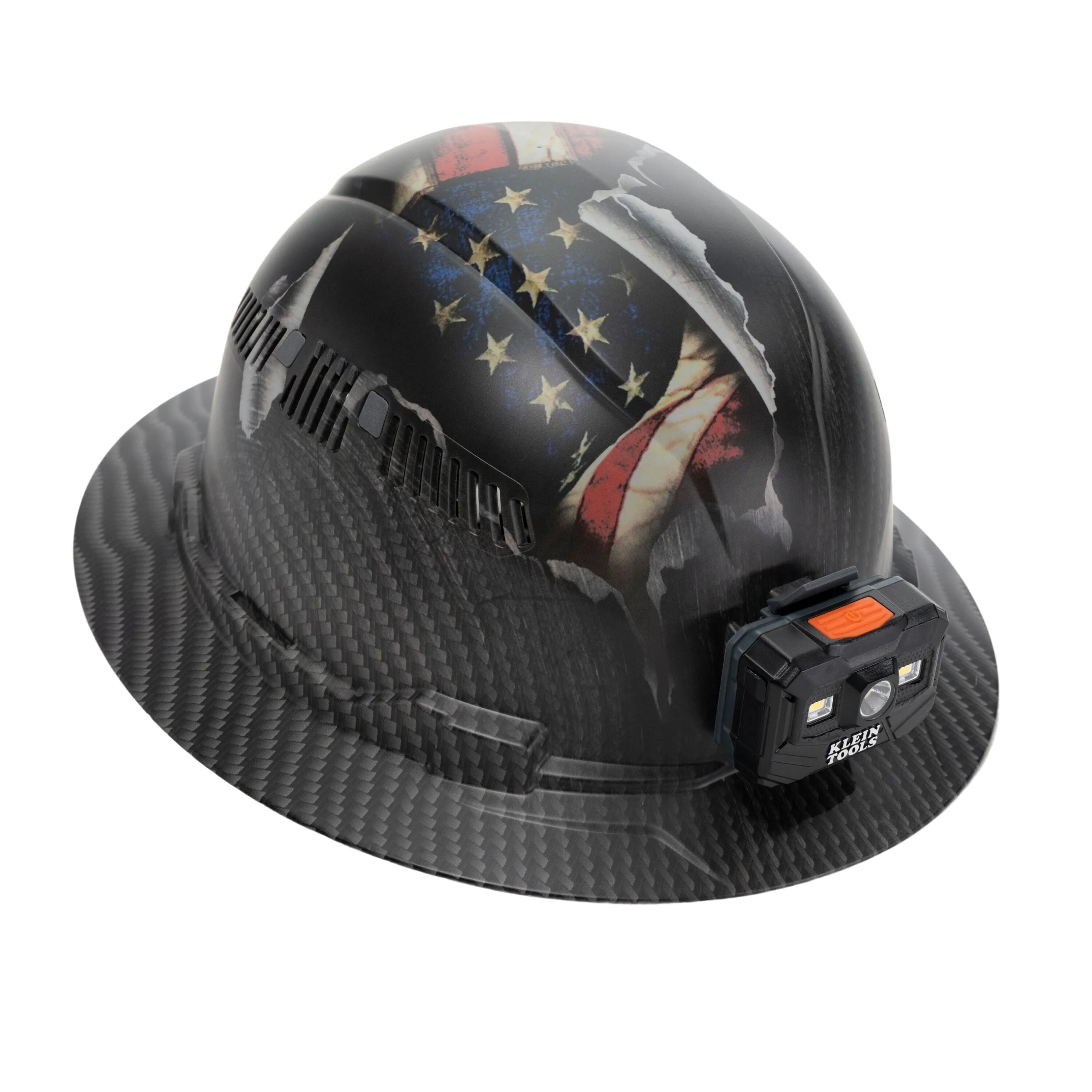 Klein Hard Hat, Freedom Series KARBN™ Pattern, Vented Full Brim, Class C - Ace Tool Group - KLEIN