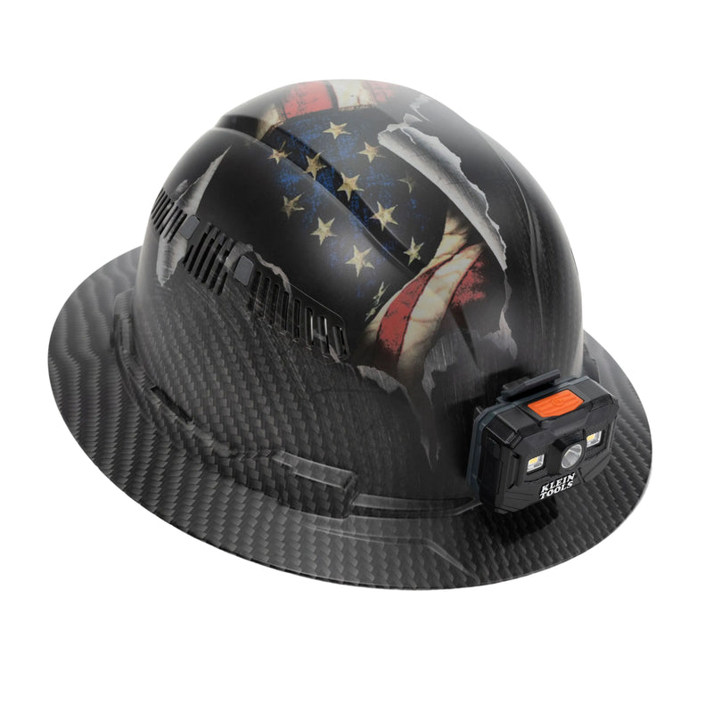 Klein Hard Hat, Freedom Series KARBN™ Pattern, Vented Full Brim, Class C - Ace Tool Group - KLEIN