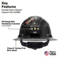 Klein Hard Hat, Freedom Series KARBN™ Pattern, Vented Full Brim, Class C - Ace Tool Group - KLEIN