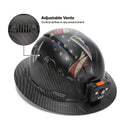 Klein Hard Hat, Freedom Series KARBN™ Pattern, Vented Full Brim, Class C - Ace Tool Group - KLEIN