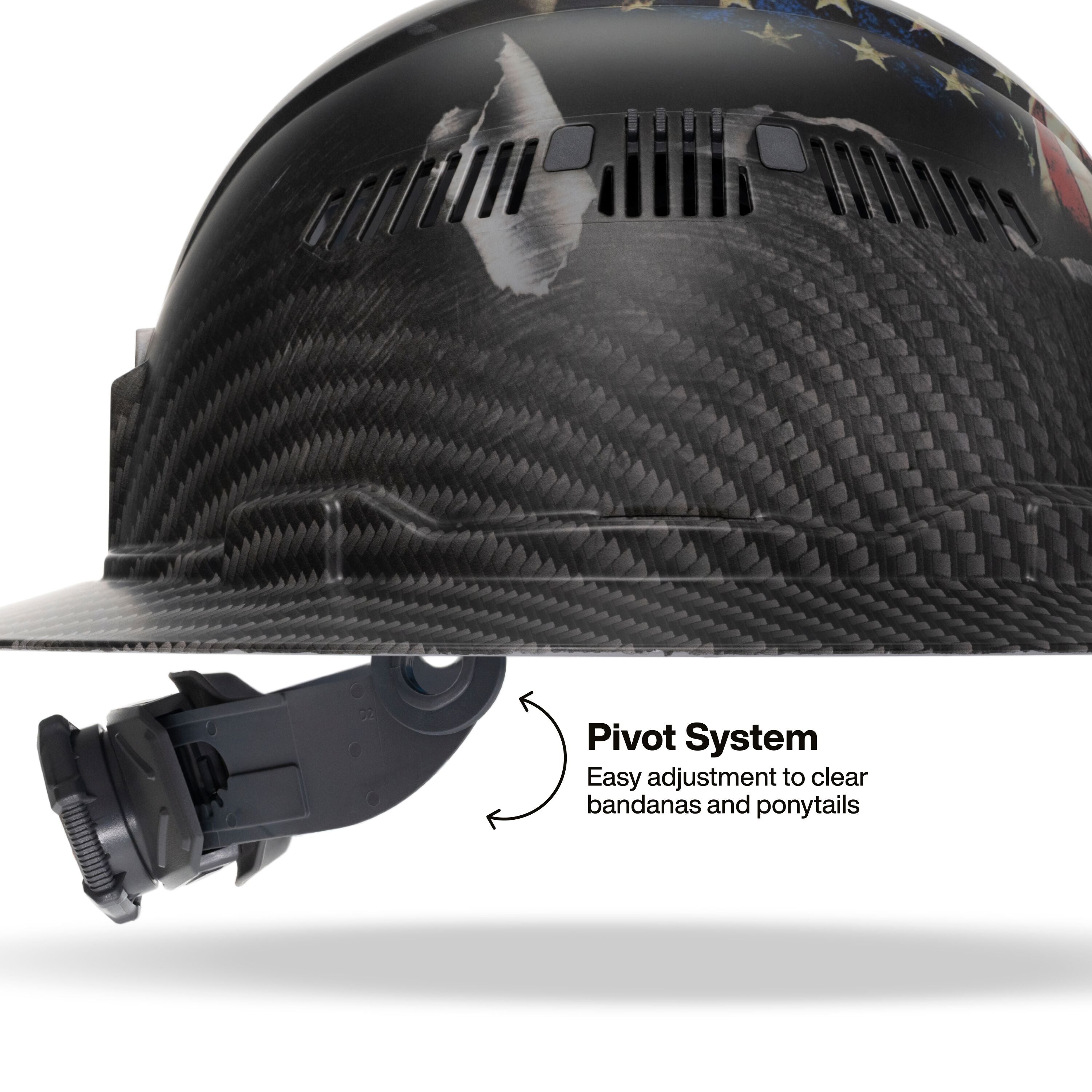 Klein Hard Hat, Freedom Series KARBN™ Pattern, Vented Full Brim, Class C - Ace Tool Group - KLEIN