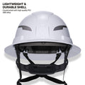 Klein 60910T2 Class E Type-2 Hard Hat, Non-Vented Full Brim Style with Strap, High Visibility Lime - Ace Tool Group - Klein
