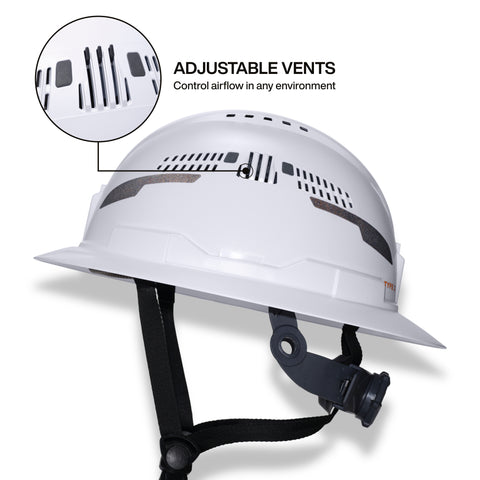 Klein 60401T2 Type-2 Hard Hat, Vented Full Brim Style, White - Ace Tool Group - Ace Tool Group