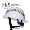 Klein 60941T2 Class C Type-2 Hard Hat, Vented Full Brim with Strap, Green - Ace Tool Group - Klein