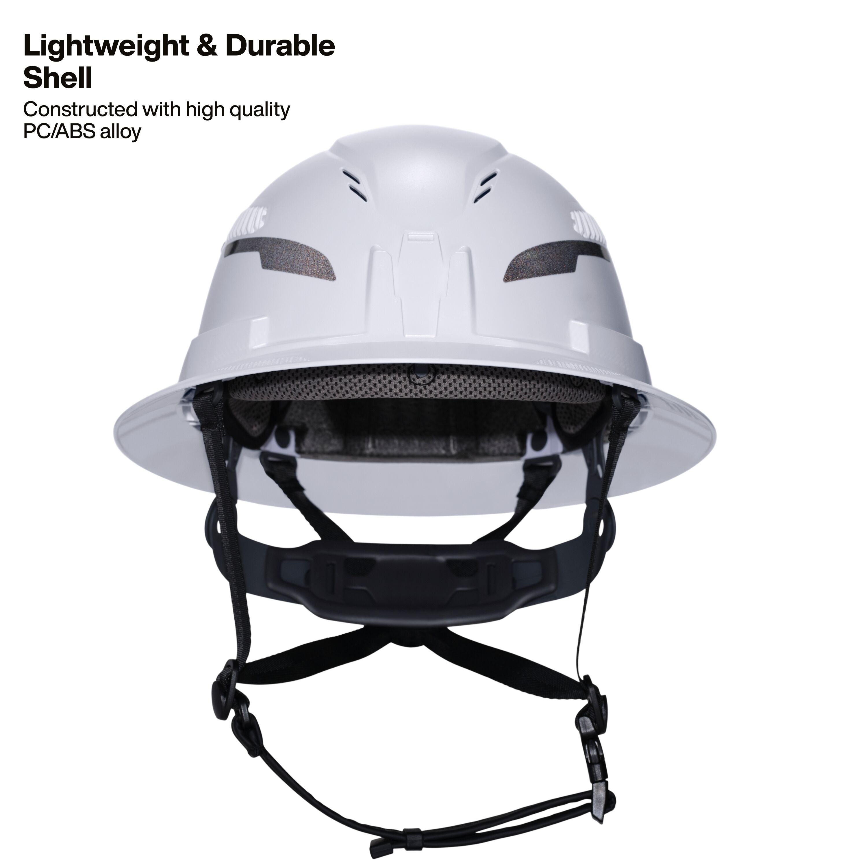 Klein 60401T2CND Class C Type-2 Hard Hat, Vented Full Brim, Strap, White, CAN ONLY