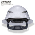 Klein 60407T2RL Type-2 Hard Hat, Vented Full Brim with Rechargeable Headlamp, White - Ace Tool Group - Ace Tool Group