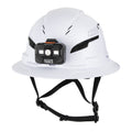 Klein 60407T2RL Type-2 Hard Hat, Vented Full Brim with Rechargeable Headlamp, White - Ace Tool Group - Ace Tool Group