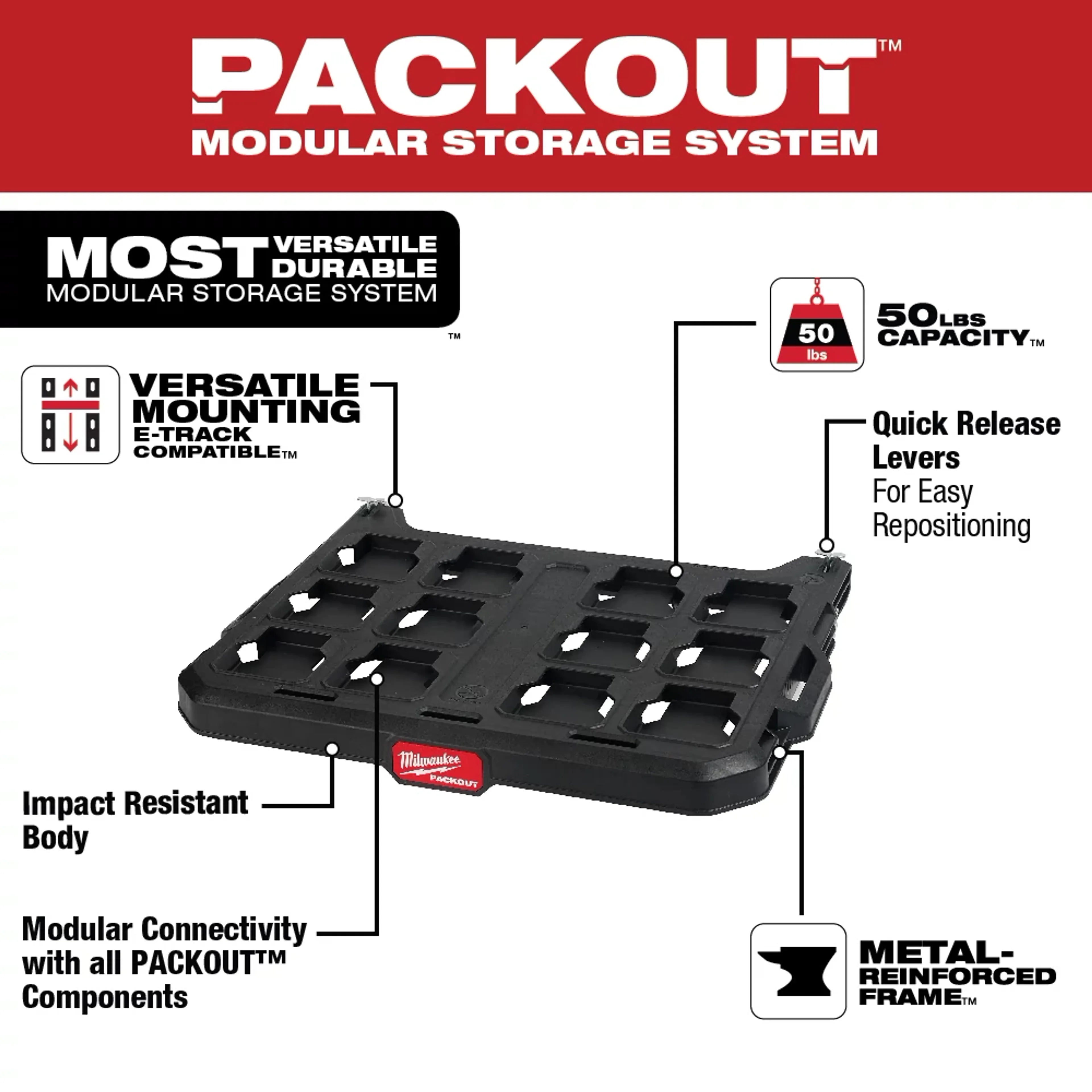 Milwaukee 48-22-8481 PACKOUT  Racking Shelf - Ace Tool Group - Milwaukee