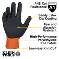 Klein 60836 Winter Knit Dip Gloves, Cut A1, L - Ace Tool Group - Klein