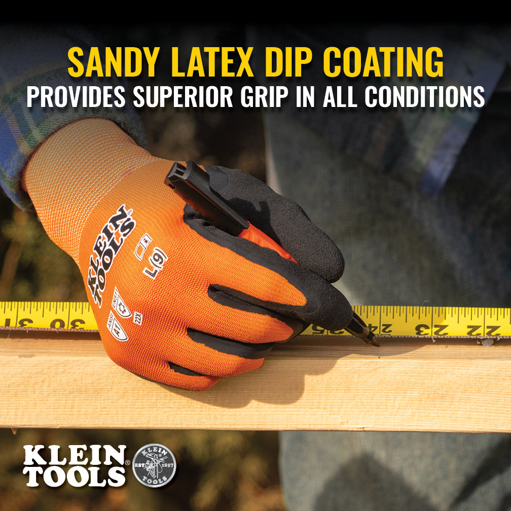 Klein 60837 Winter Knit Dip Gloves, Cut A1, XL - Ace Tool Group - Klein