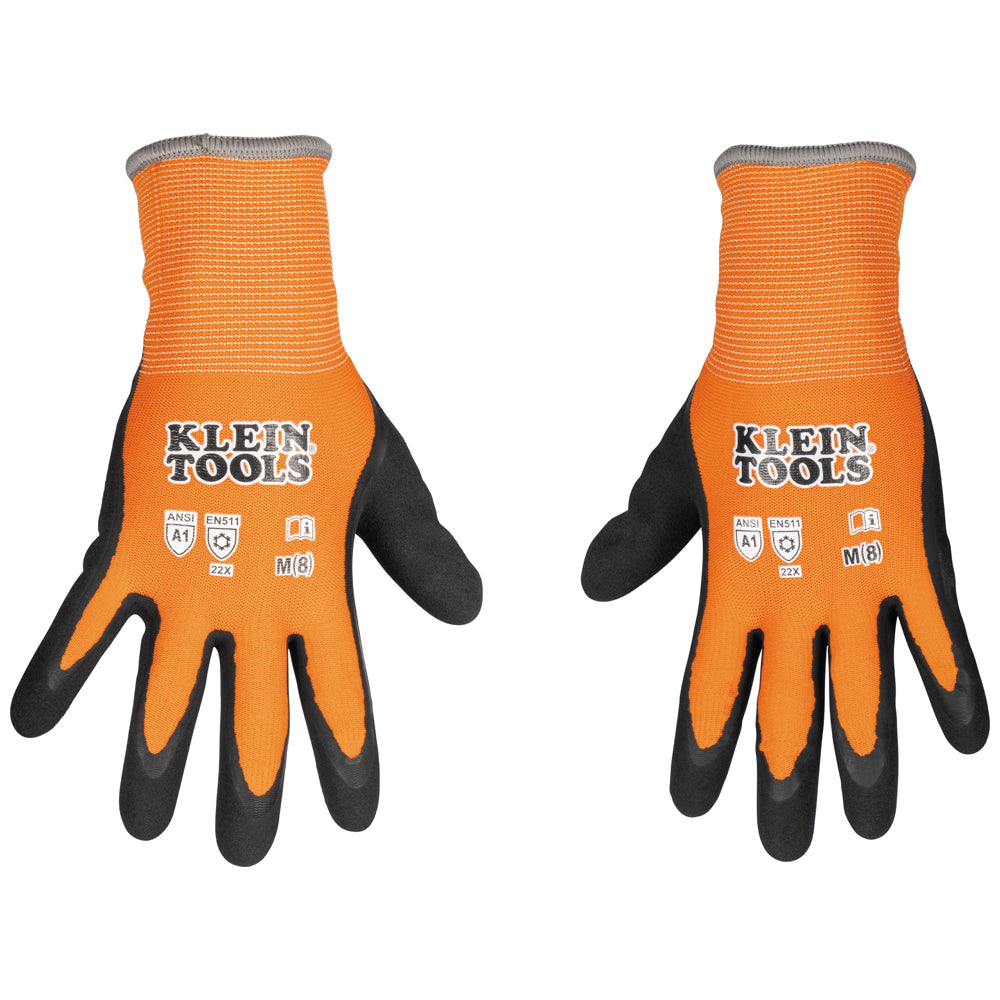 Klein 60837 Winter Knit Dip Gloves, Cut A1, XL - Ace Tool Group - Klein