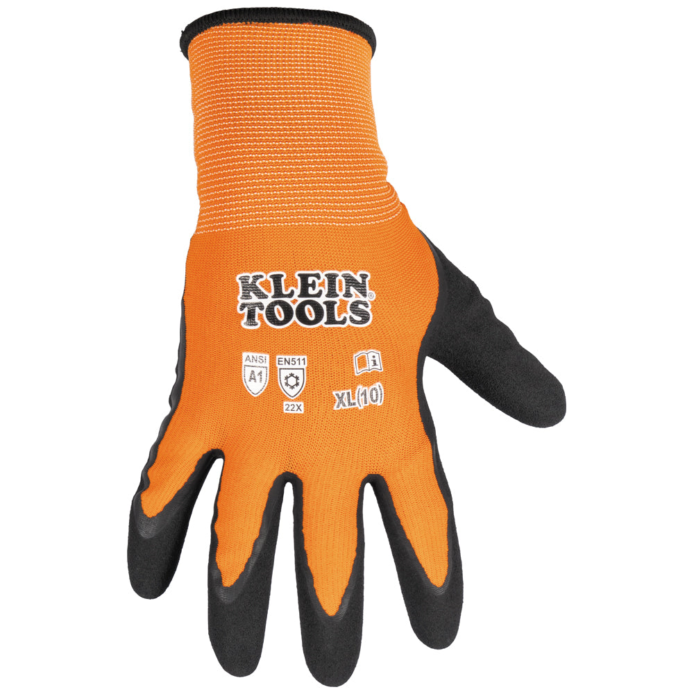 Klein 60837 Winter Knit Dip Gloves, Cut A1, XL - Ace Tool Group - Klein