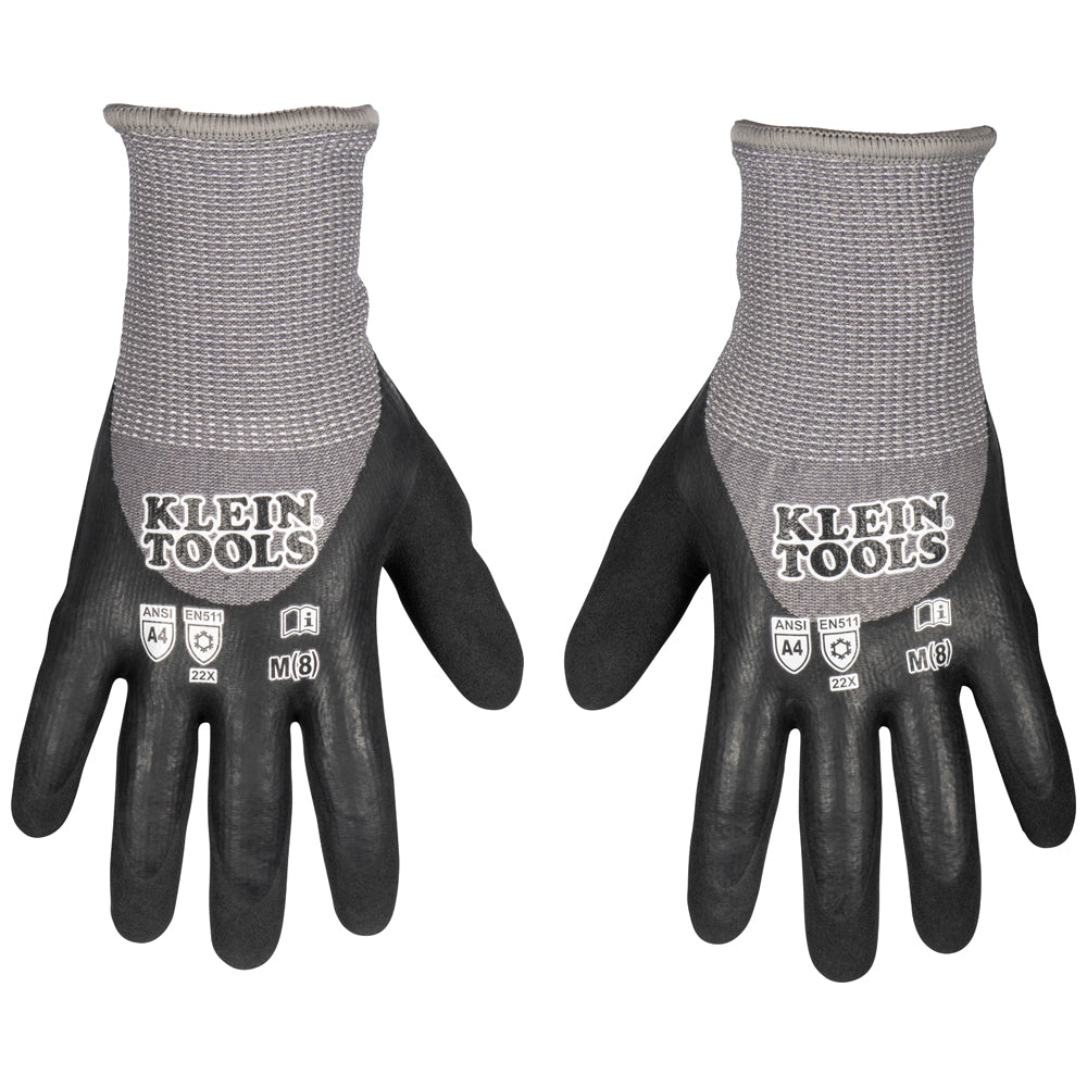 Klein 60838 Winter Knit Dip Gloves, Cut A4, M - Ace Tool Group - Klein