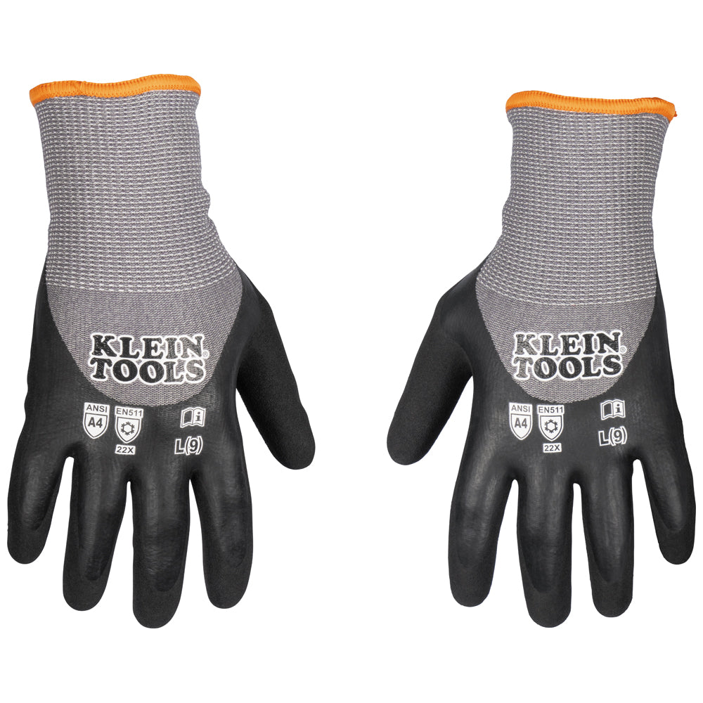 Klein 60839 Winter Knit Dip Gloves, Cut A4, L - Ace Tool Group - Klein