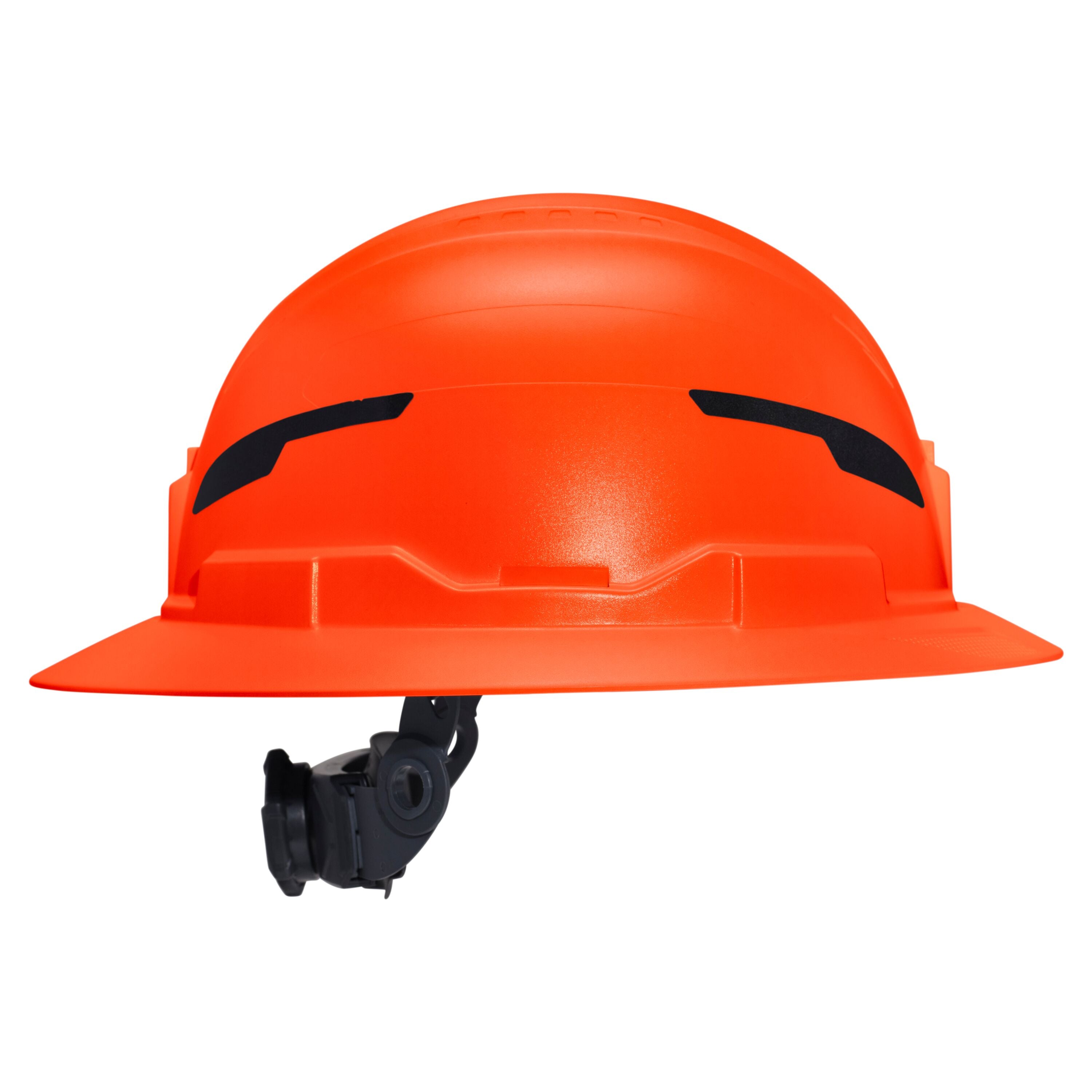Klein 60860T2 Class E Type-2 Hard Hat, Non-Vented Full Brim Style with Strap, Orange - Ace Tool Group - Klein
