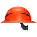 Klein 60860T2 Class E Type-2 Hard Hat, Non-Vented Full Brim Style with Strap, Orange - Ace Tool Group - Klein