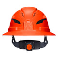 Klein 60861T2 Class C Type-2 Hard Hat, Vented Full Brim with Strap, Orange - Ace Tool Group - Klein