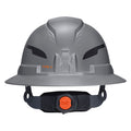 Klein 60863T2 Class E Type-2 Hard Hat, Non-Vented Full Brim Style with Strap, Gray - Ace Tool Group - Klein