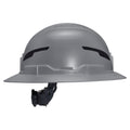 Klein 60863T2 Class E Type-2 Hard Hat, Non-Vented Full Brim Style with Strap, Gray - Ace Tool Group - Klein