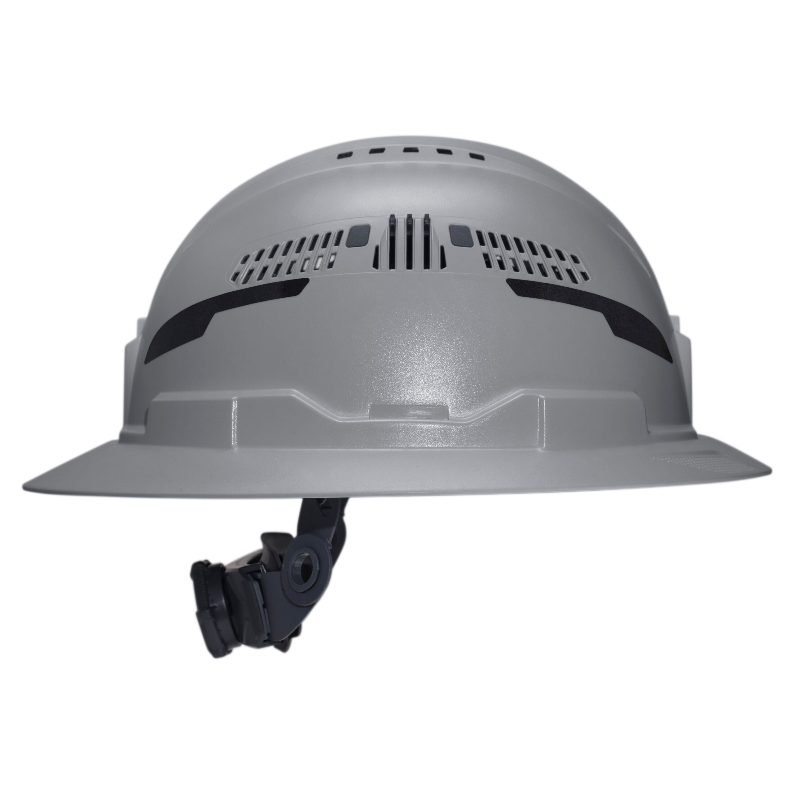 Klein 60864T2 Class C Type-2 Hard Hat, Vented Full Brim with Strap, Gray - Ace Tool Group - Klein