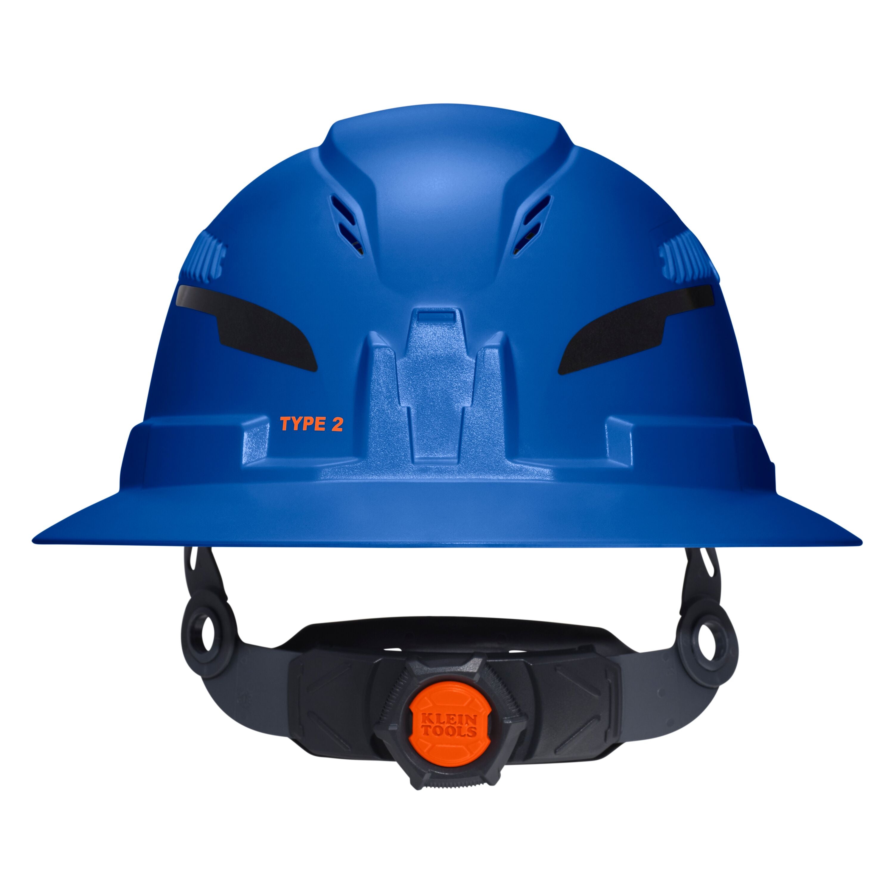 Klein 60871T2 Class C Type-2 Hard Hat, Vented Full Brim with Strap, Blue - Ace Tool Group - Klein