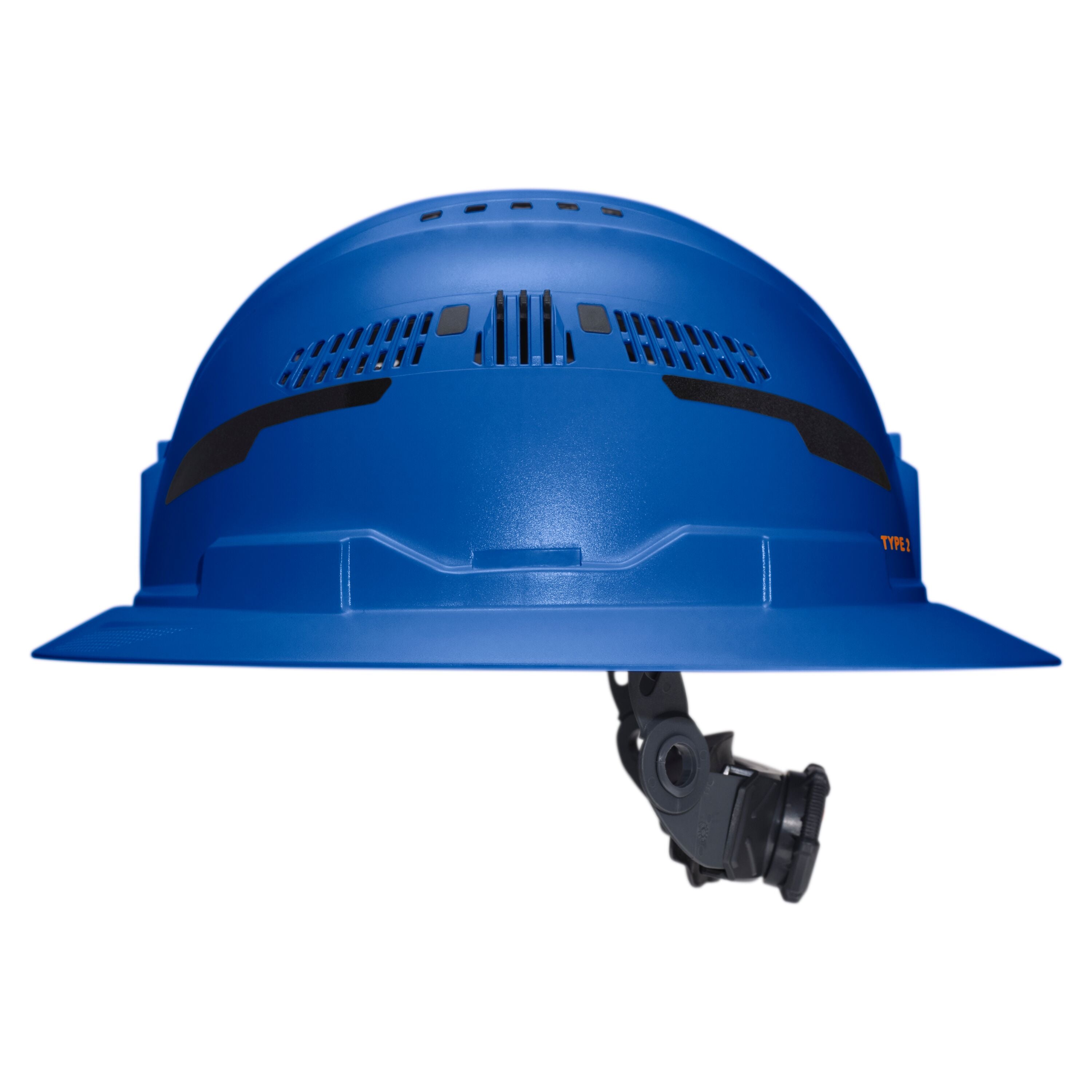 Klein 60871T2 Class C Type-2 Hard Hat, Vented Full Brim with Strap, Blue - Ace Tool Group - Klein