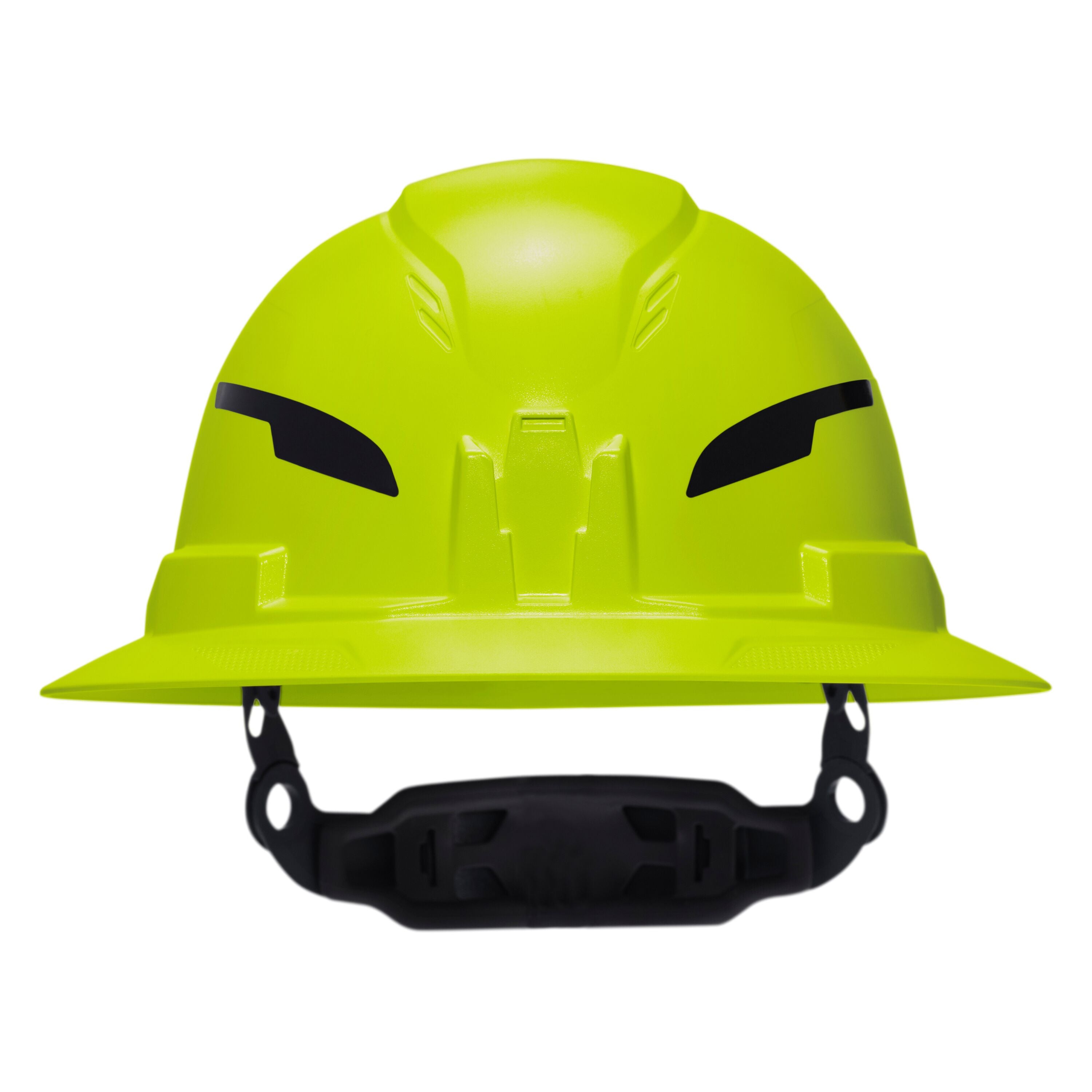 Klein 60910T2 Class E Type-2 Hard Hat, Non-Vented Full Brim Style with Strap, High Visibility Lime