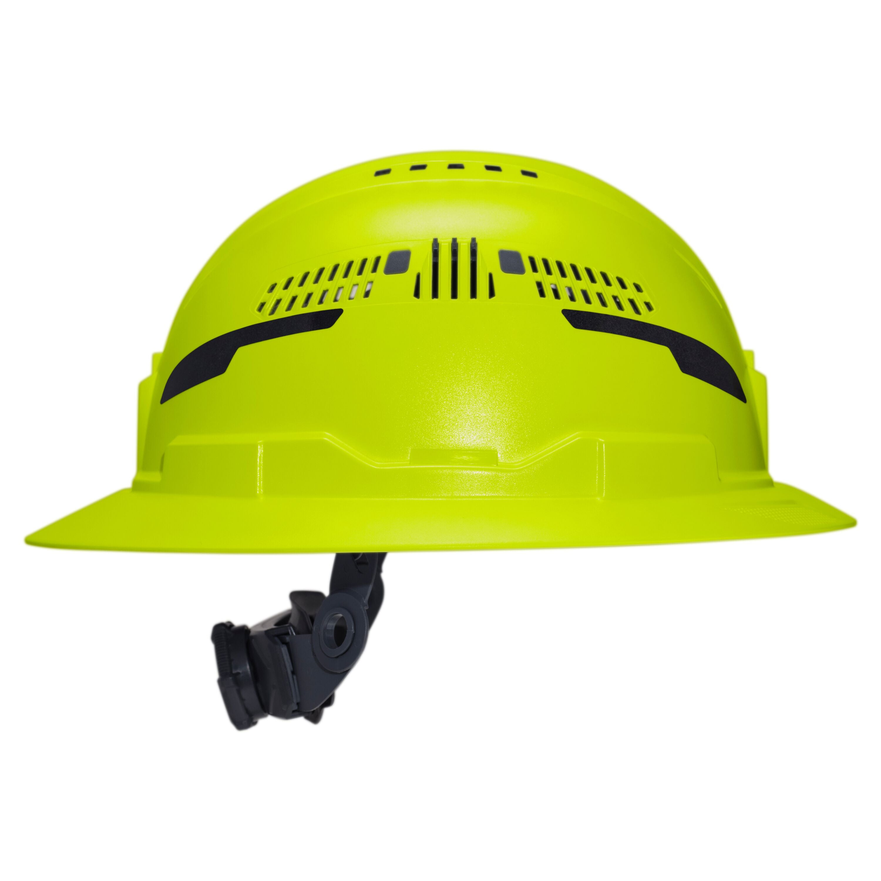 Klein 60911T2 Class C Type-2 Hard Hat, Vented Full Brim with Strap, High Visibility Lime - Ace Tool Group - Klein