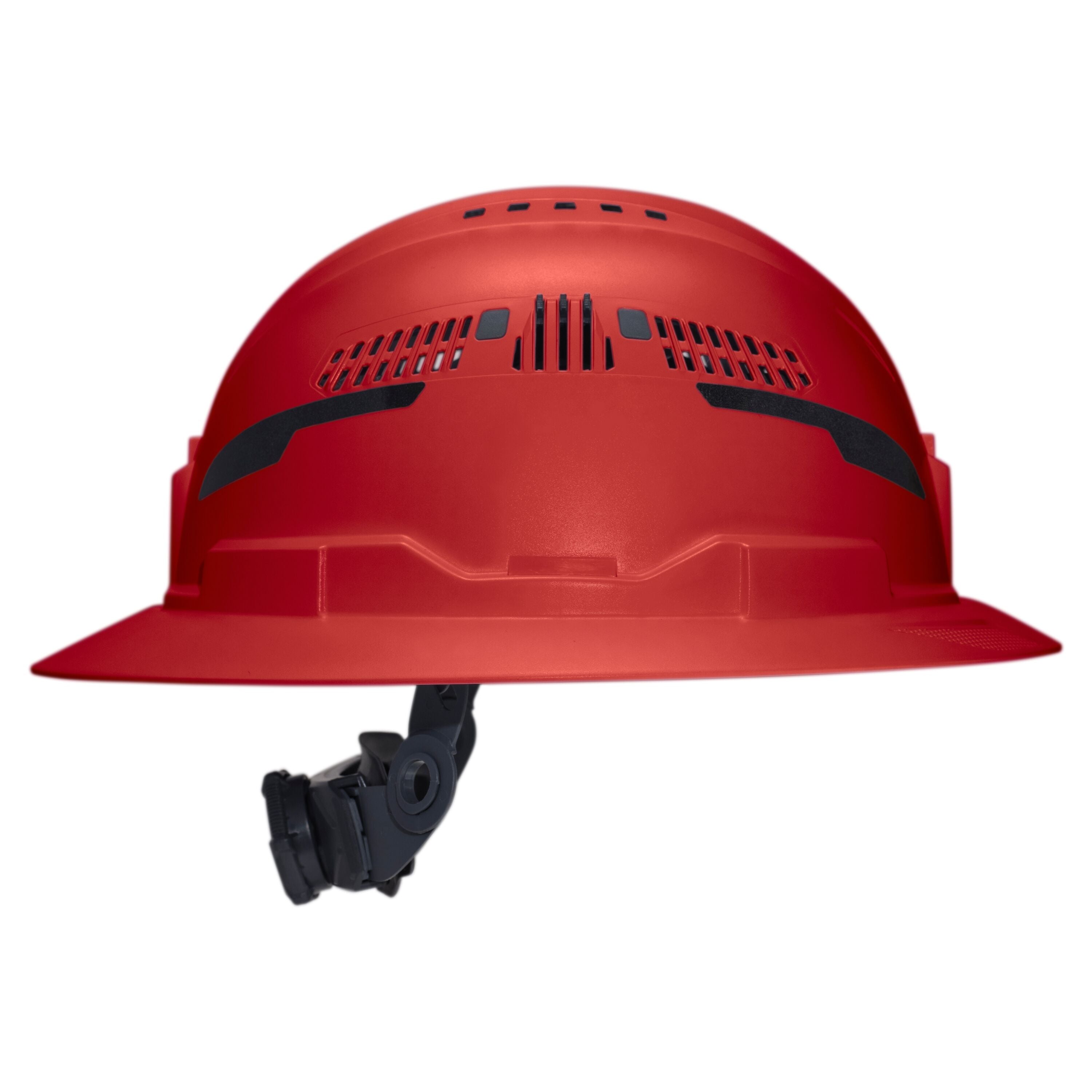 Klein 60921T2 Class C Type-2 Hard Hat, Vented Full Brim with Strap, Red - Ace Tool Group - Klein