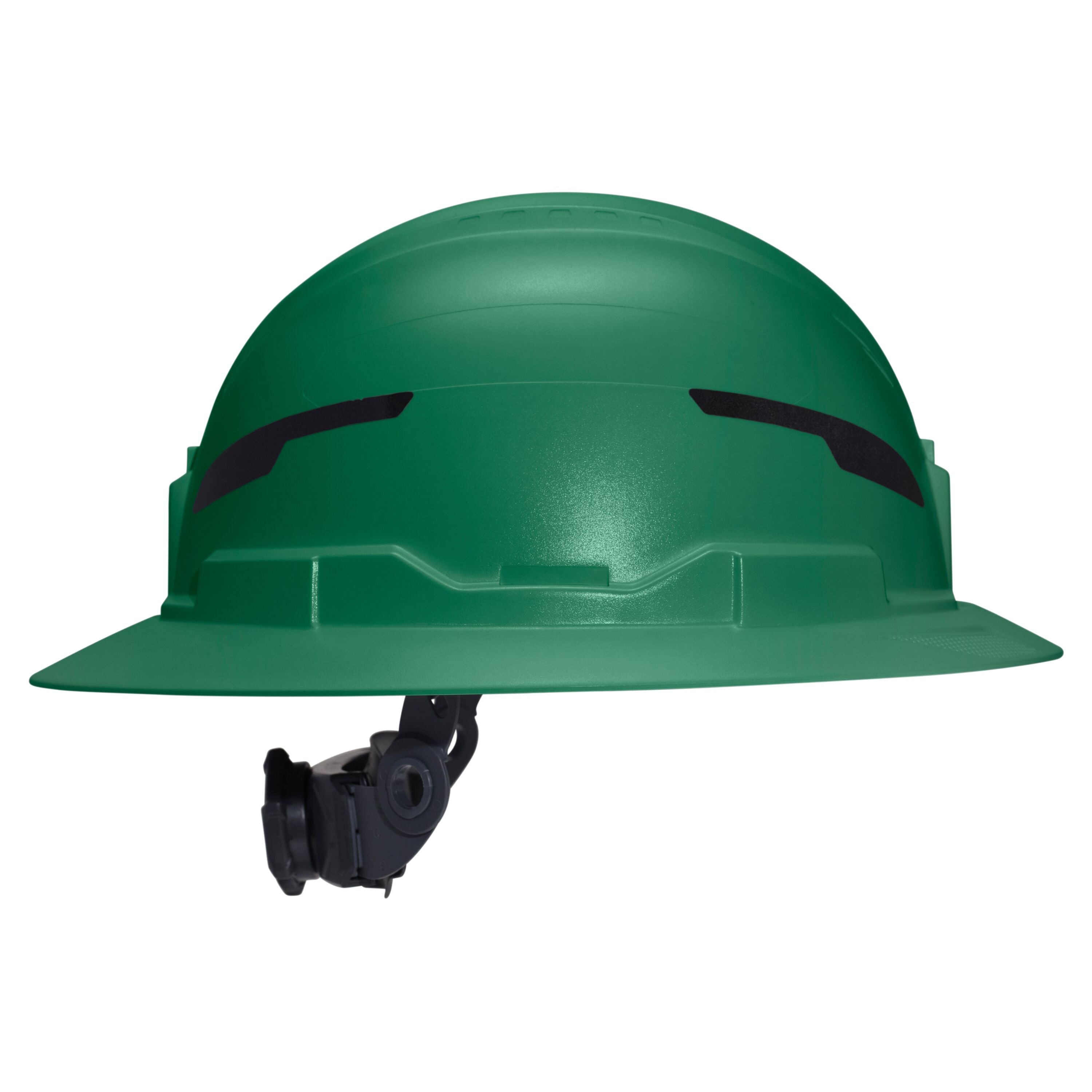 Klein 60940T2 Class E Type-2 Hard Hat, Non-Vented Full Brim Style with Strap, Green - Ace Tool Group - Klein