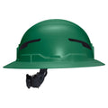 Klein 60940T2 Class E Type-2 Hard Hat, Non-Vented Full Brim Style with Strap, Green - Ace Tool Group - Klein
