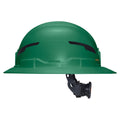 Klein 60940T2 Class E Type-2 Hard Hat, Non-Vented Full Brim Style with Strap, Green - Ace Tool Group - Klein