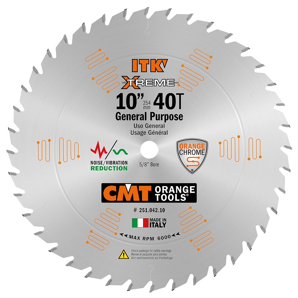CMT 251.042.10 ITK 10 in. x 42 Teeth ITK Saw Blade - Ace Tool Group - CMT