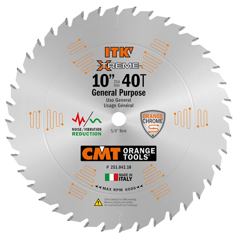 CMT 251.042.10 ITK 10 in. x 42 Teeth ITK Saw Blade - Ace Tool Group - CMT