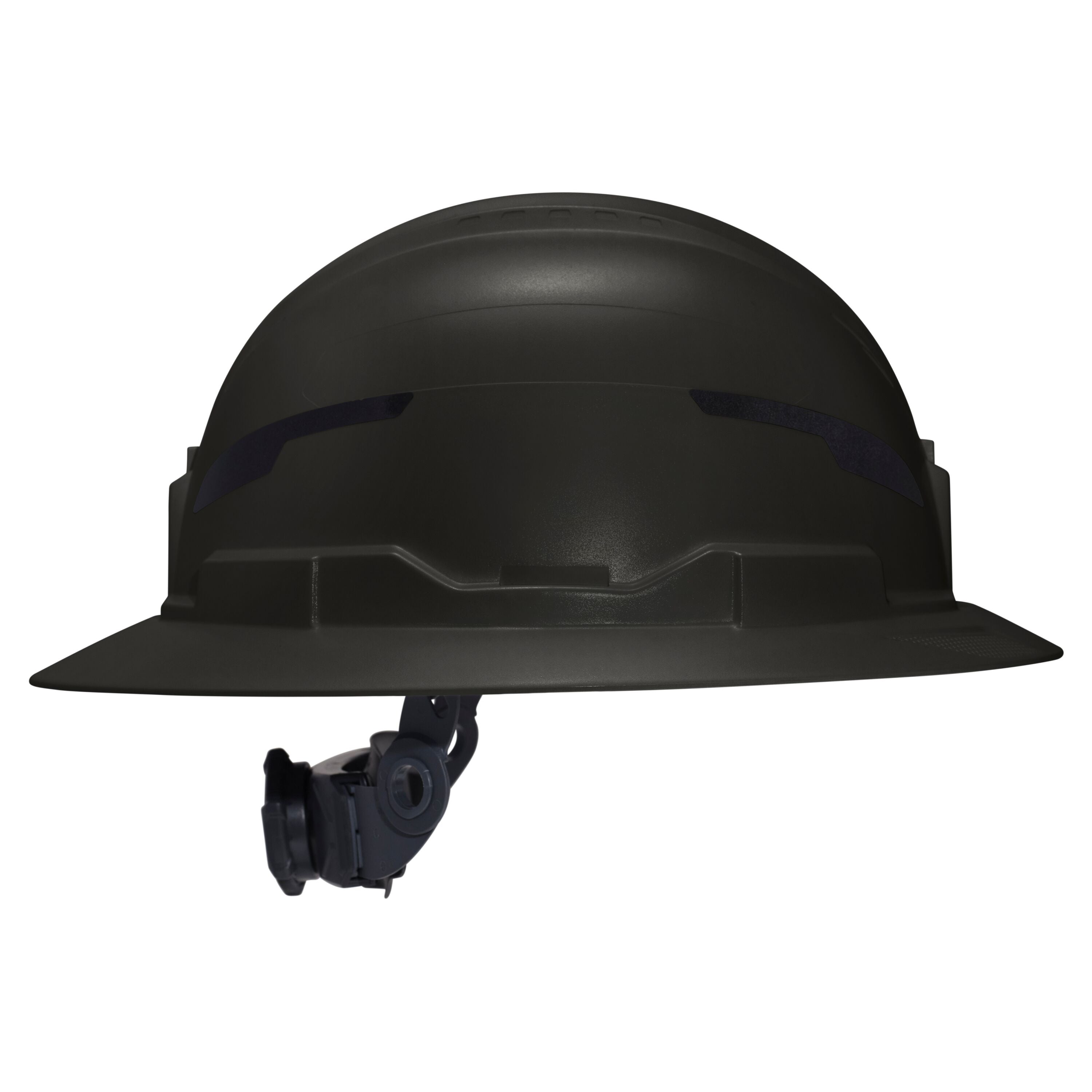 Klein 60960T2 Class E Type-2 Hard Hat, Non-Vented Full Brim Style with Strap, Black - Ace Tool Group - Klein
