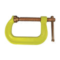 Bessey CDF402CHV C-clamp, drop forged, copper spindle, Hi Vis frame, 2 In. x 2 In., 3500 lb - Ace Tool Group - Bessey
